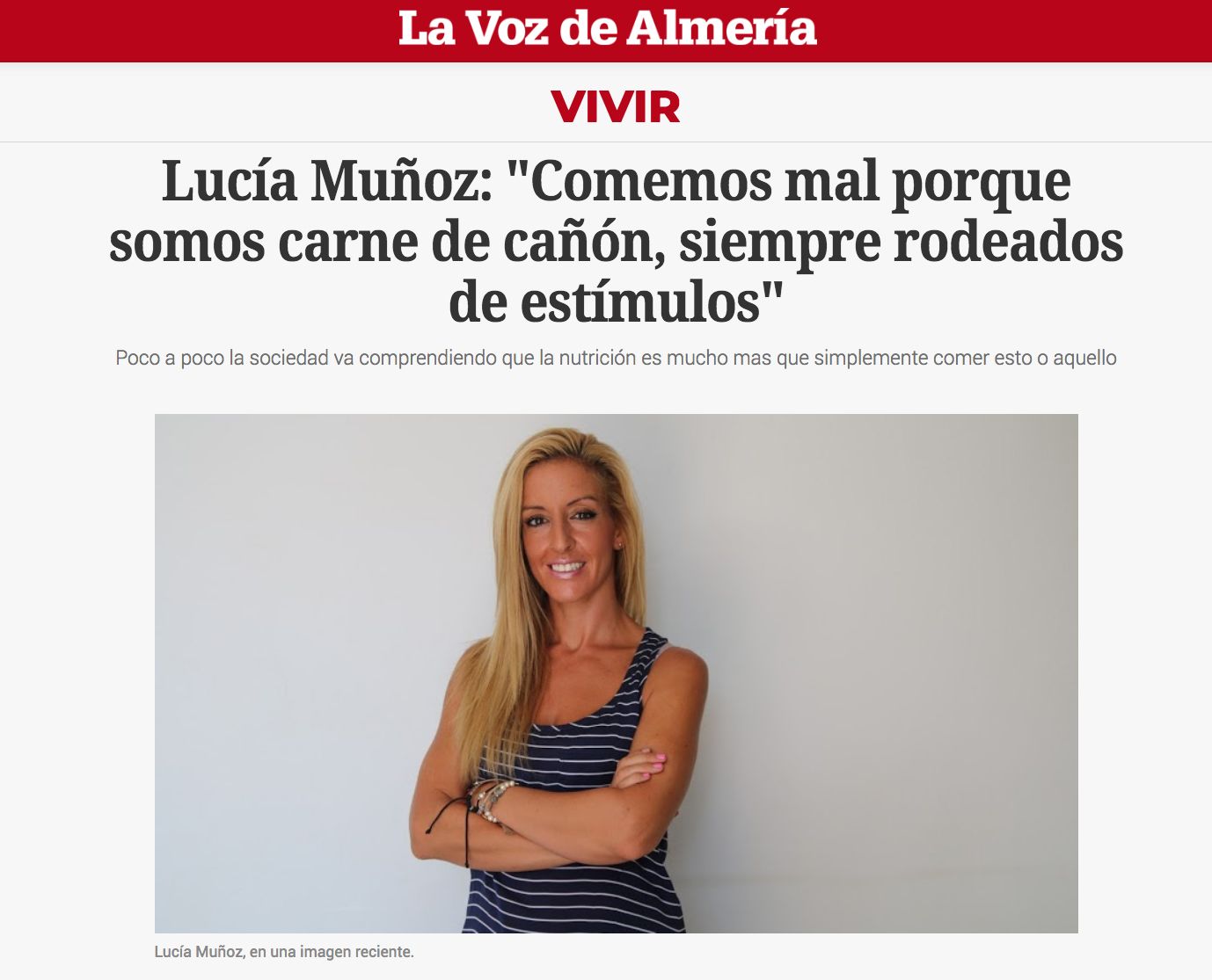 Entrevista en La Voz de Almería